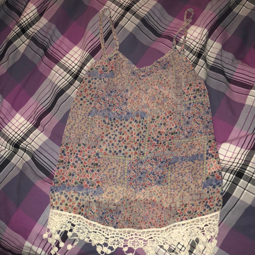 Nordstrom Floral Blouse Tank Top